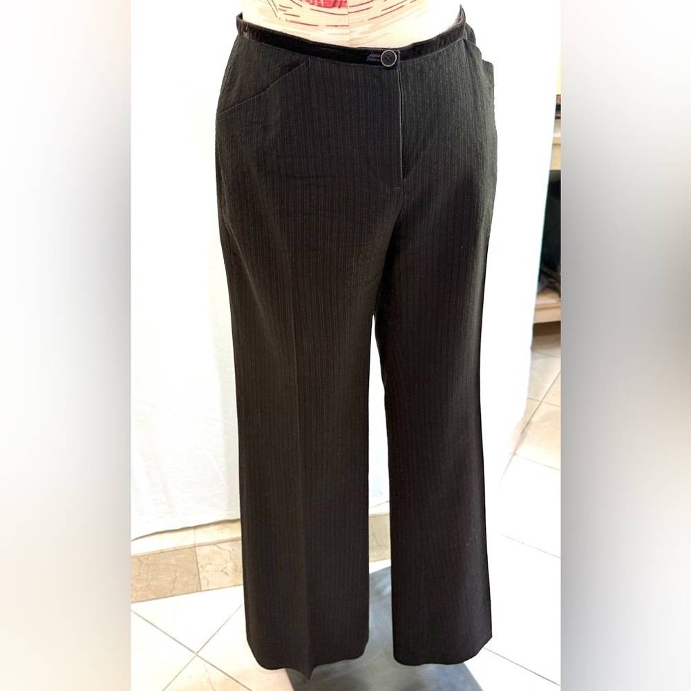 Vintage 90’s Max Studio Charcoal Pinstripe Dress Pants